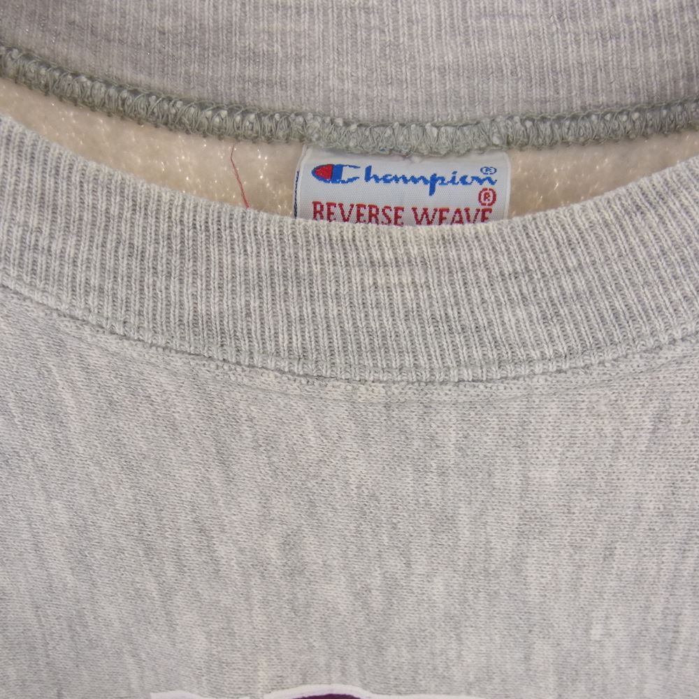 Champion チャンピオン USA製 90s REVERSE WEAVE リバースウィーブ 刺繍タグ vintage カレッジロゴ CENTRAL MICHIGAN セントラルミシガン ヴィンテージ スウェット グレー系 XL【中古】