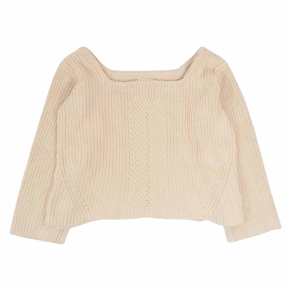 デミリー クロップド ニット セーター ベージュ系 XS【中古】