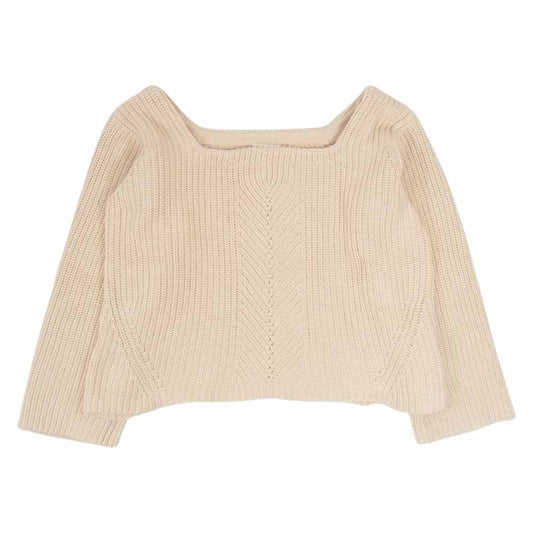 デミリー クロップド ニット セーター ベージュ系 XS【中古】
