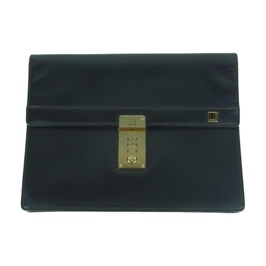 Dunhill ダンヒル キーロック レザー セカンド クラッチ バッグ ブラック系【中古】