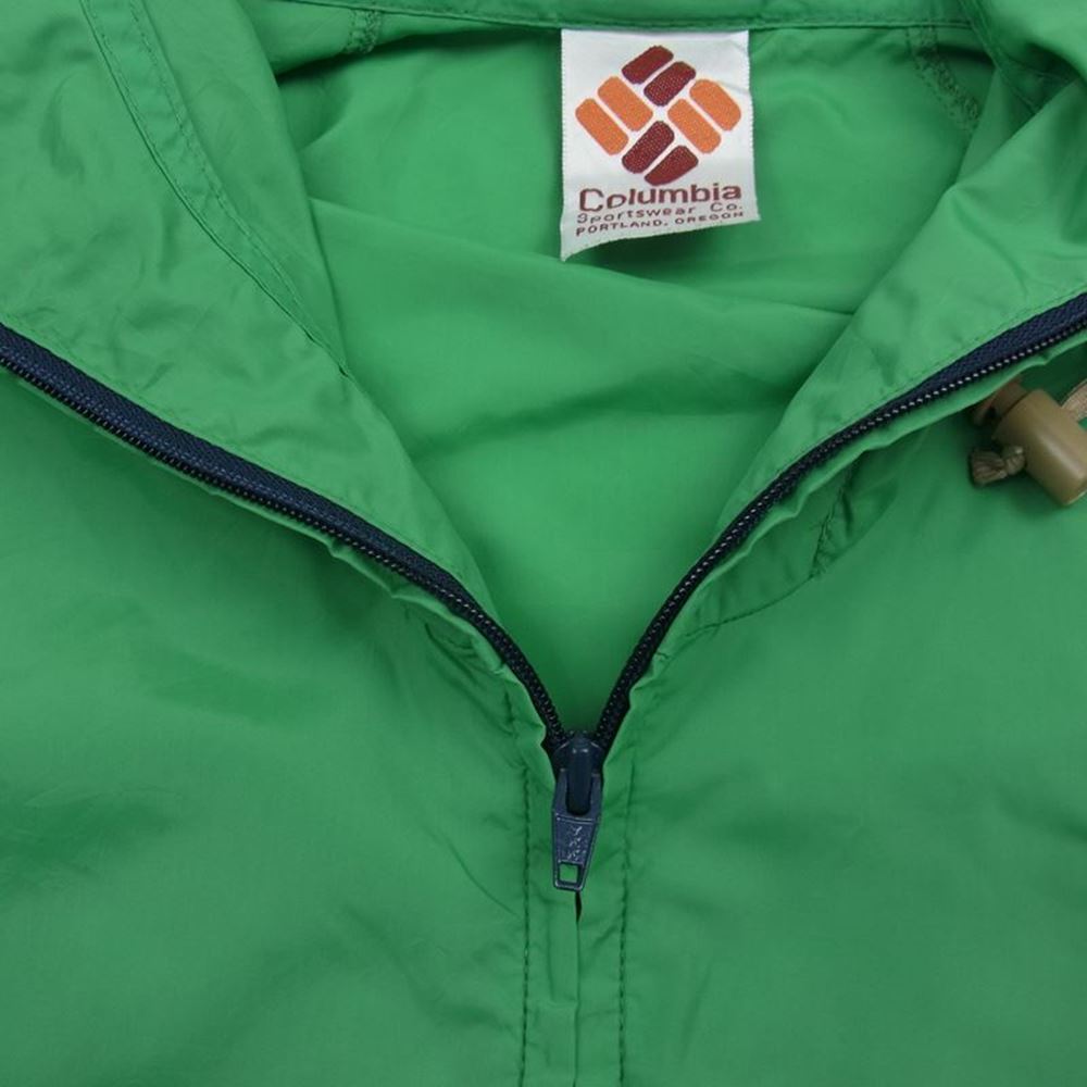 Columbia コロンビア ヴィンテージ 70s 80s イエローストーンタグ レディース ナイロン プルオーバー ジャケット グリーン系 M【中古】
