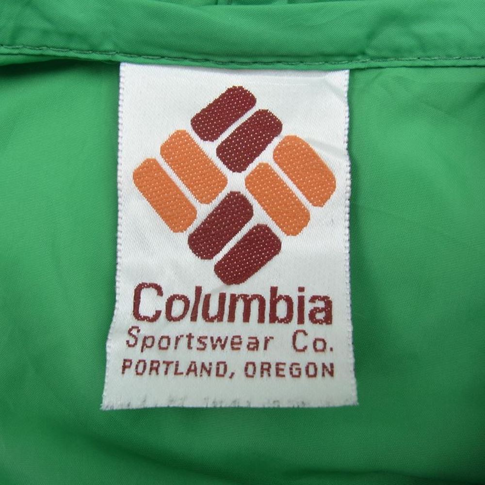 Columbia コロンビア ヴィンテージ 70s 80s イエローストーンタグ レディース ナイロン プルオーバー ジャケット グリーン系 M【中古】