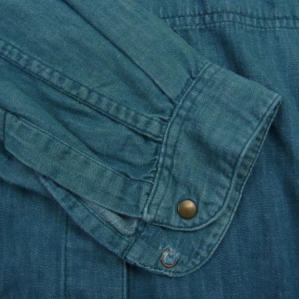 patagonia パタゴニア ヴィンテージ 90s Rマーク入りタグ レディース スナップボタン シャツ グリーン系 L【中古】