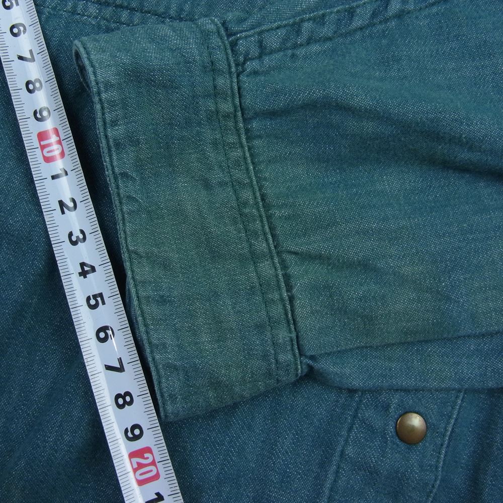 patagonia パタゴニア ヴィンテージ 90s Rマーク入りタグ レディース スナップボタン シャツ グリーン系 L【中古】