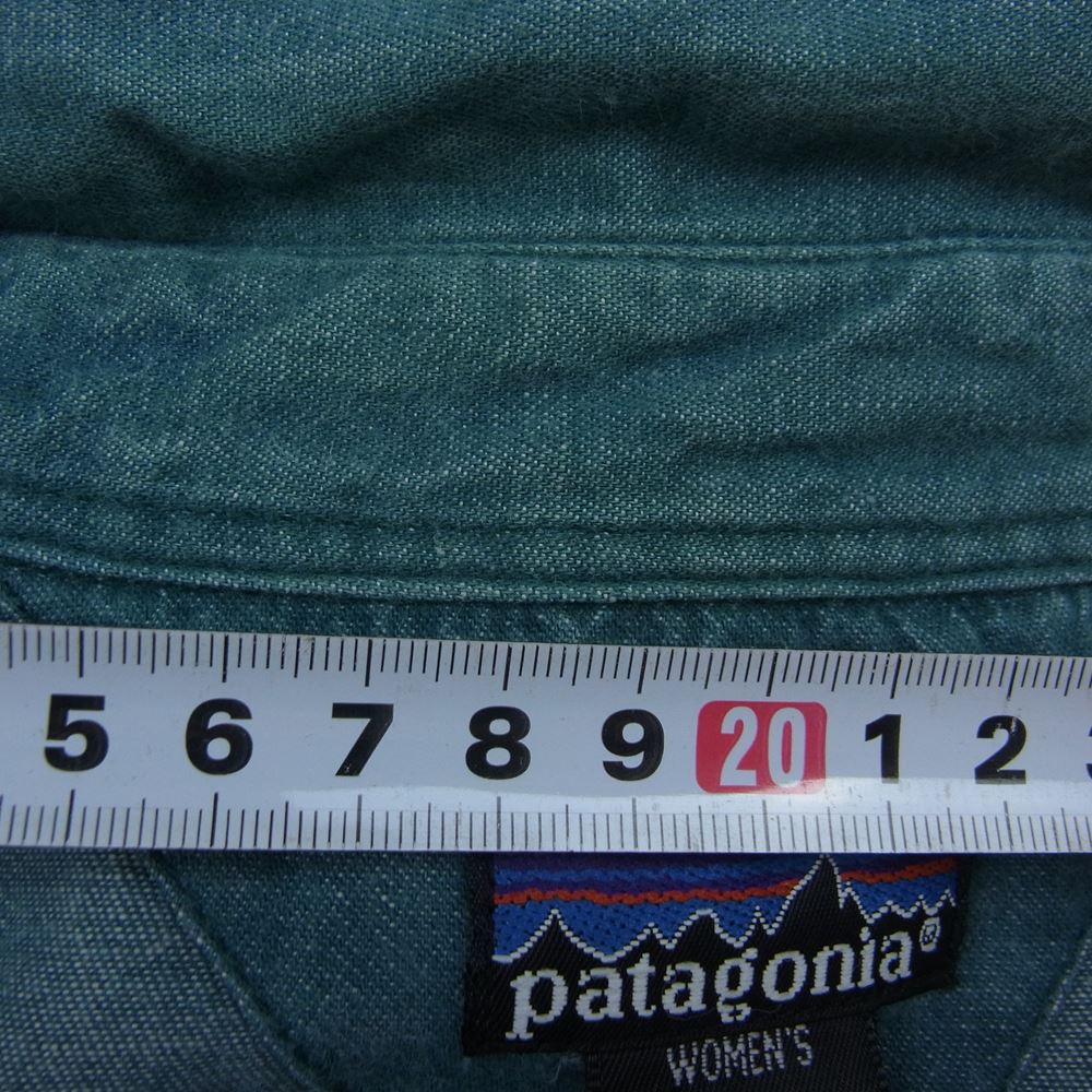 patagonia パタゴニア ヴィンテージ 90s Rマーク入りタグ レディース スナップボタン シャツ グリーン系 L【中古】