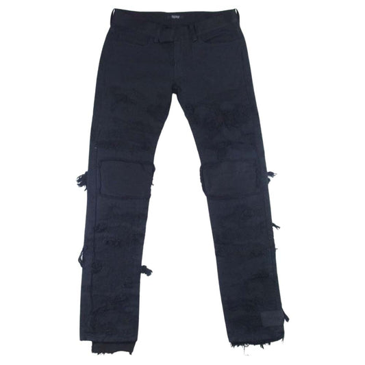 UNDERCOVER アンダーカバー D4524 neoboy期 ネオボーイ期 09AW 78デニム デストロイ ダメージ加工 デニムパンツ ブラック系 1【中古】