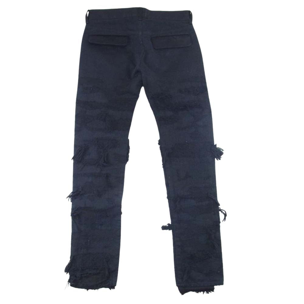 UNDERCOVER アンダーカバー D4524 neoboy期 ネオボーイ期 09AW 78デニム デストロイ ダメージ加工 デニムパンツ ブラック系 1【中古】
