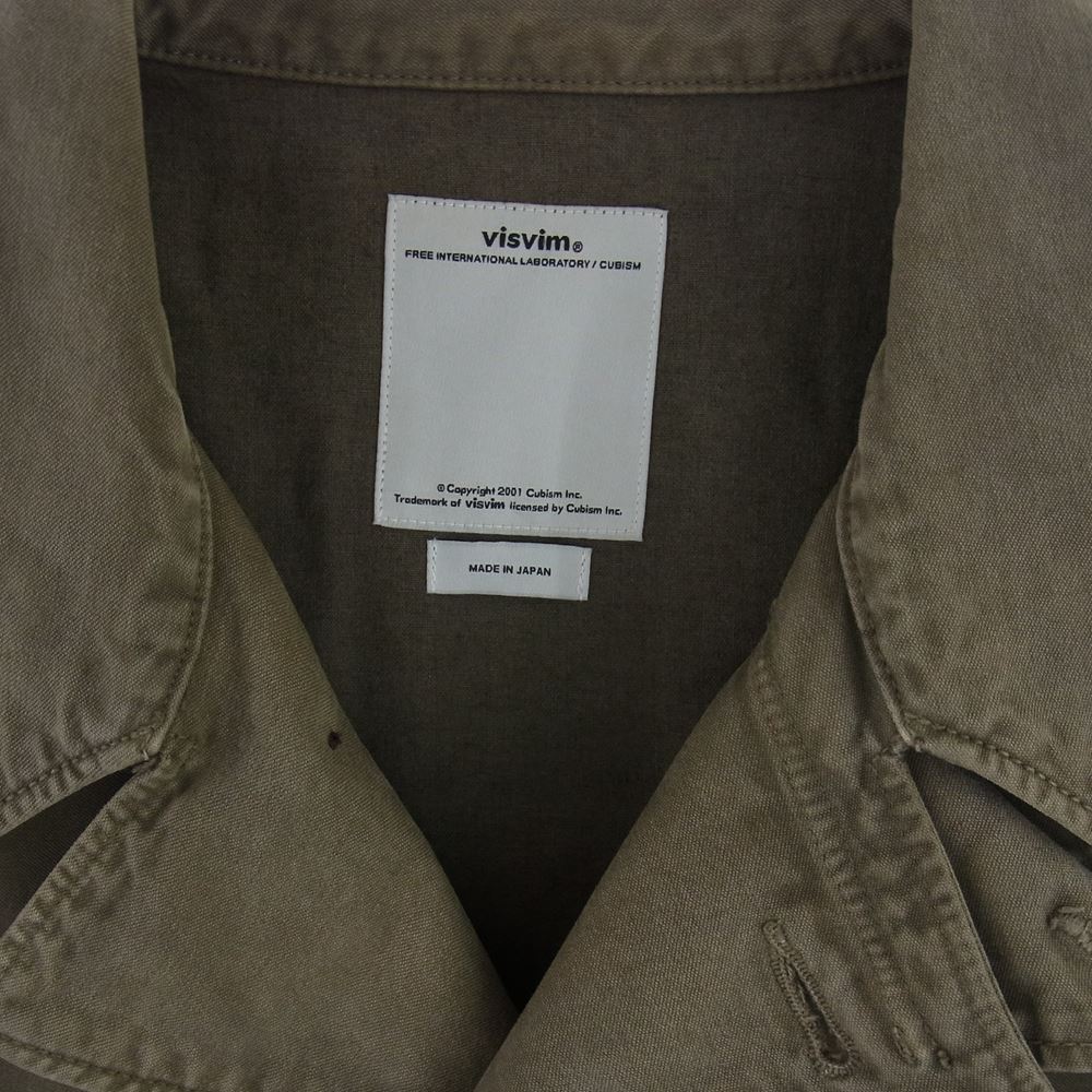 VISVIM ビズビム 16SS 0116105013028 ACHSE JKT DMGD ミリタリー ジャケット  カーキ系 3【中古】