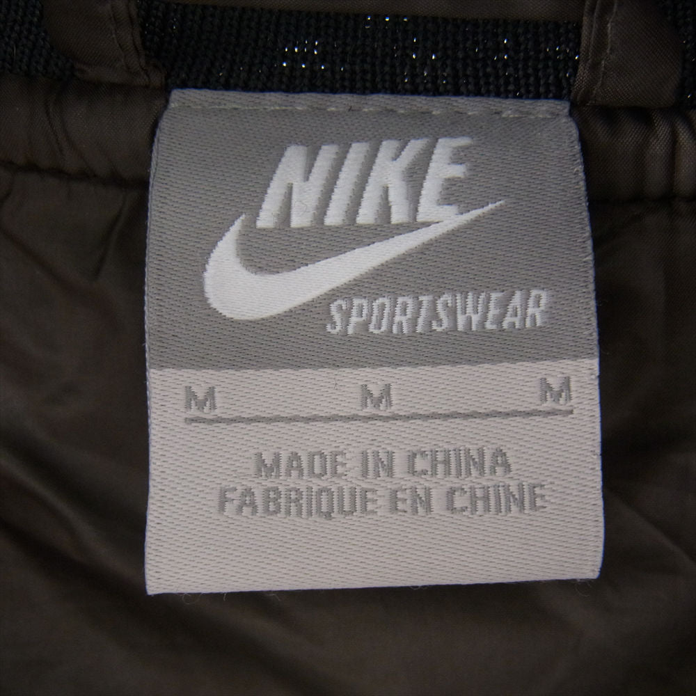 NIKE ナイキ 418992-201 ウール 切替 ジップアップ ブルゾン ジャケット ダークブラウン系 M【中古】