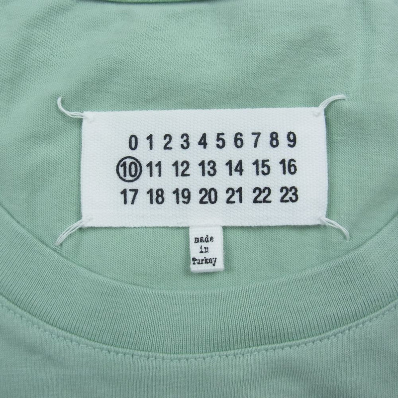 MAISON MARGIELA メゾンマルジェラ 18SS S22431 クルーネック Tシャツ 四つタグ ライトグリーン系 S【中古】