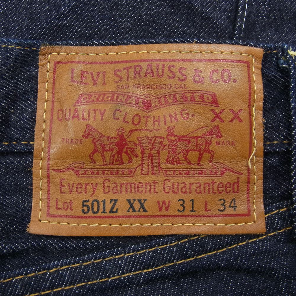 Levi's リーバイス 50154-0090 復刻 1954年モデル 501ZXX ストレート デニム パンツ インディゴブルー系 W31L34【中古】