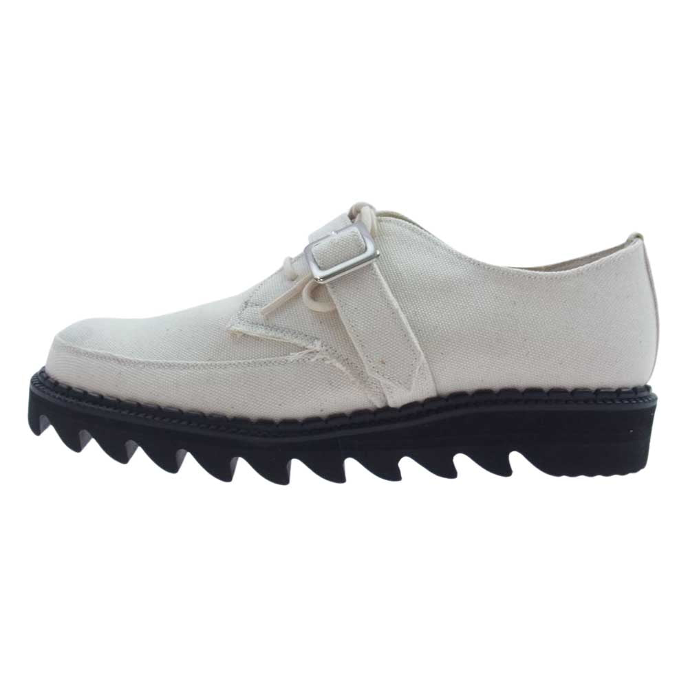 Yohji Yamamoto POUR HOMME ヨウジヤマモトプールオム 21SS HD-E05-064 CANVAS STRAP SHOES キャンバス ストラップ シャークソール シューズ オフホワイト系【中古】