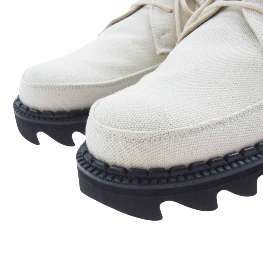 Yohji Yamamoto POUR HOMME ヨウジヤマモトプールオム 21SS HD-E05-064 CANVAS STRAP SHOES キャンバス ストラップ シャークソール シューズ オフホワイト系【中古】