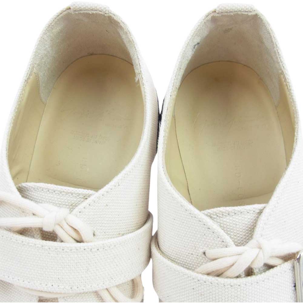 Yohji Yamamoto POUR HOMME ヨウジヤマモトプールオム 21SS HD-E05-064 CANVAS STRAP SHOES キャンバス ストラップ シャークソール シューズ オフホワイト系【中古】