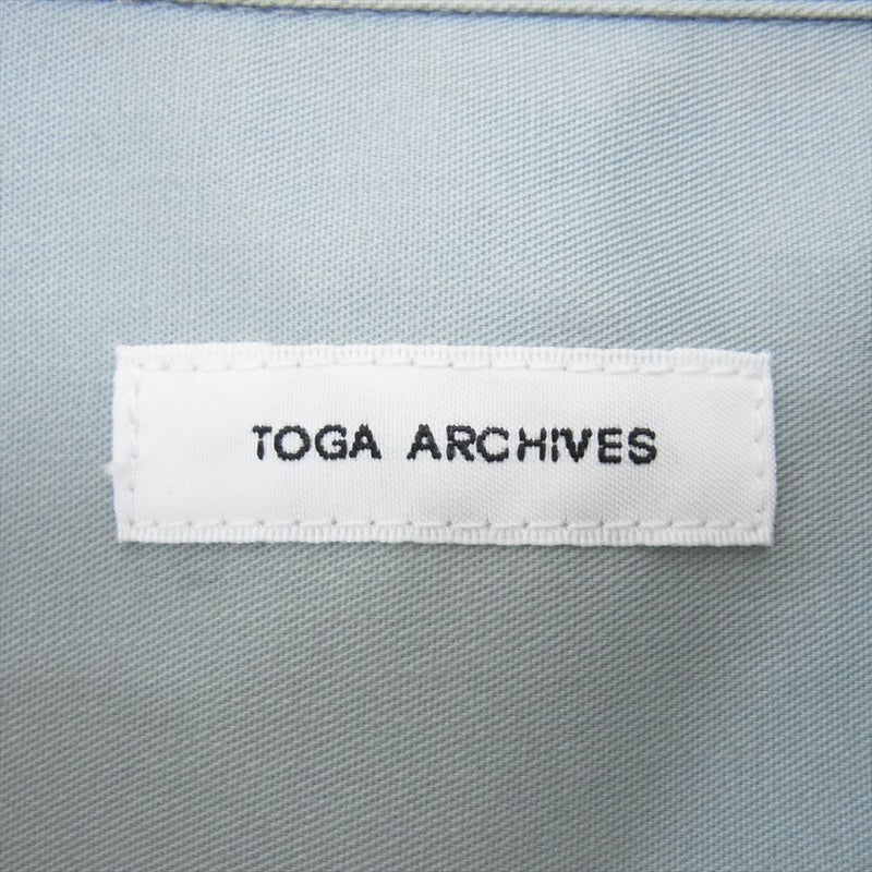 TOGA トーガ 21AW TC12-FJ511 ARCHIVES アーカイブス DICKIES ディッキーズ ZIP UP SP ジップアップ ワークシャツ ライトブルー系 46【中古】