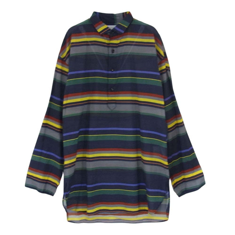 kolor カラー 18SS 18SCM-B12117 MULTI STRIPE SHIRT マルチ ストライプ 長袖 プルオーバ― シャツ ブラウス マルチカラー系 ネイビー系 1【中古】