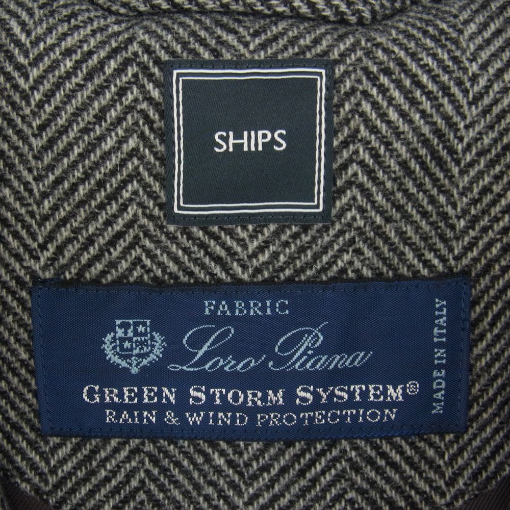SHIPS シップス LORO PIANA  ロロピアーナ ライナー付き ウールコート ダークグレー系 XL【中古】