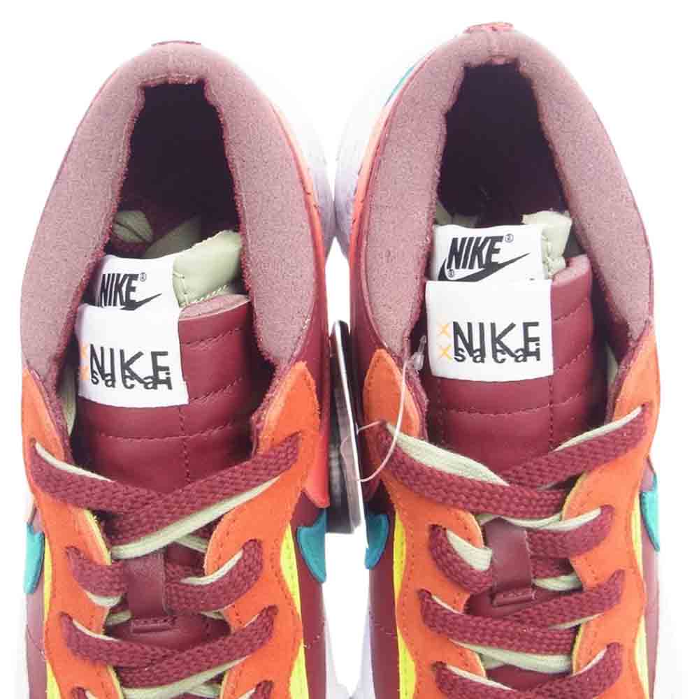 NIKE ナイキ DM7901-600 × Sacai サカイ × KAWS カウズ Blazer Low Team Red ブレーザー ロー チームレッド スニーカー ワインレッド系 26.5cm【新古品】【未使用】【中古】