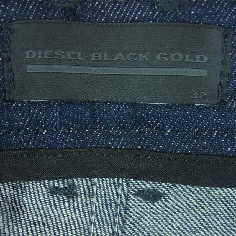 DIESEL ディーゼル デニム 切替え パンツ ブラック系 インディゴブルー系 32【中古】