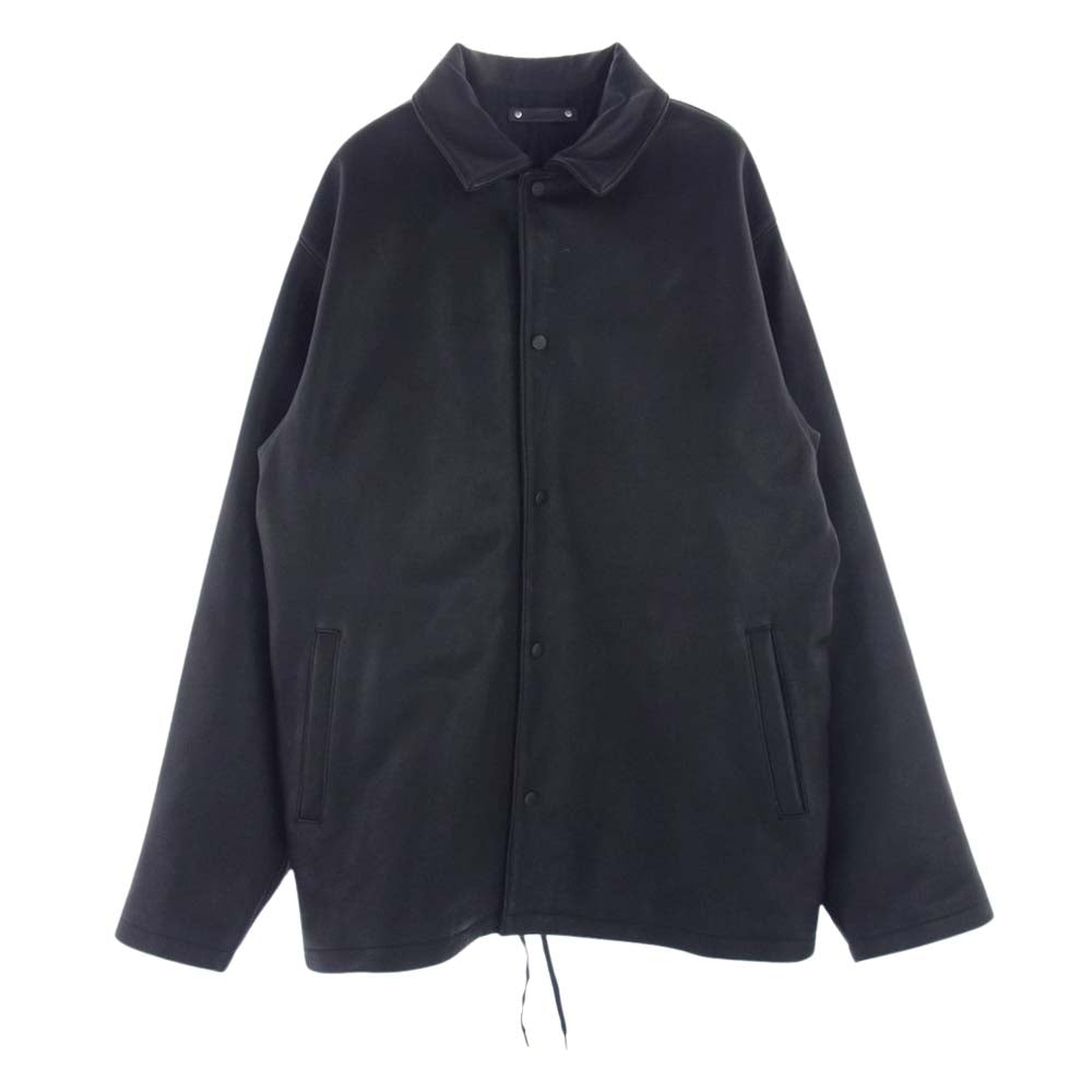 MINEDENIM マインデニム 2211-9004-99-032 Sheep Leather Coach JKT シープ レザー コーチ ジャケット ブラック系 ３【中古】