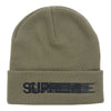 Supreme シュプリーム Motion Logo Beanie モーション ロゴ ビーニー ニット帽 カーキ系【極上美品】【中古】