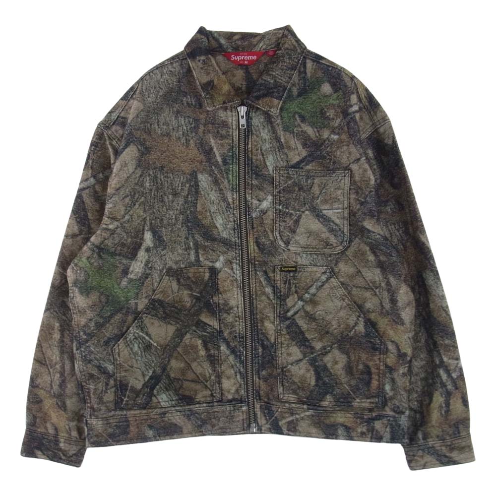 Supreme シュプリーム 23AW Moleskin Work Jacket Camo 総柄 モールスキン ワーク ジャケット カーキ系 M【新古品】【未使用】【中古】
