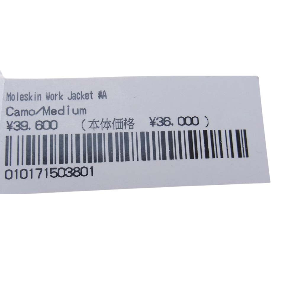 Supreme シュプリーム 23AW Moleskin Work Jacket Camo 総柄 モールスキン ワーク ジャケット カーキ系 M【新古品】【未使用】【中古】