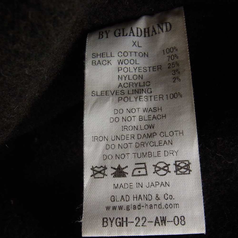 BY GLADHAND バイグラッドハンド 22AW BYGH-22-AW-08 Country Gent Field Parka カントリージェント フィールド パーカー ジャケット ブラック系 XL【中古】