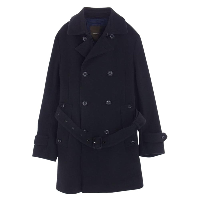 Mackintosh マッキントッシュ 英国製 WOOL ウール トレンチコート ブラック系 36【中古】