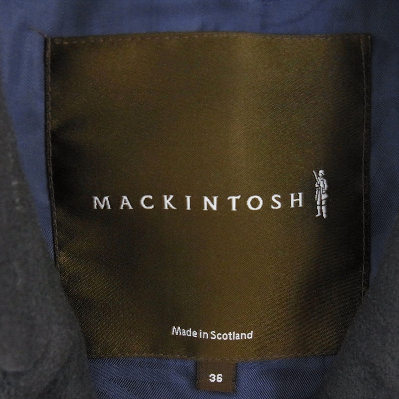 Mackintosh マッキントッシュ 英国製 WOOL ウール トレンチコート ブラック系 36【中古】