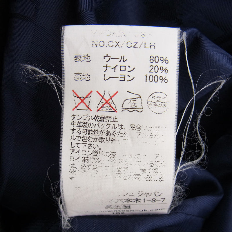 Mackintosh マッキントッシュ 英国製 WOOL ウール トレンチコート ブラック系 36【中古】