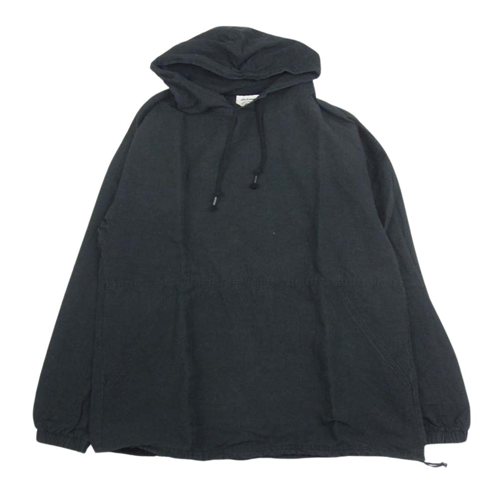 ジャックマン JM8108 Wind Trainer 麻綿タイプライター プルオーバー パーカー ブラック系 M【中古】
