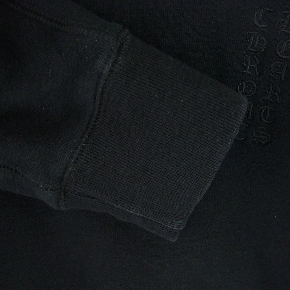 CHROME HEARTS クロムハーツ（原本無） Y NOT Pullover プラスパッチ ダガー プルオーバー 刺繍 フーディー パーカー   ブラック系 M【中古】