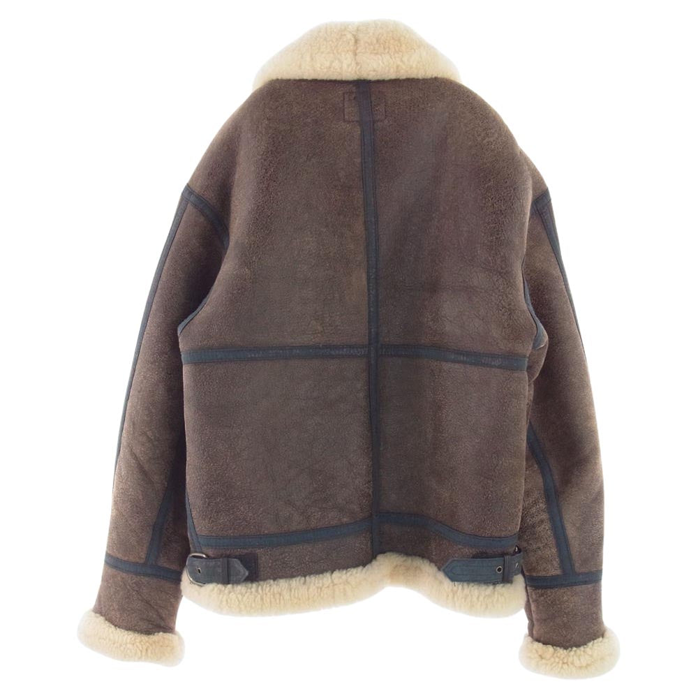 ブランド不明 33H5595 B-3 ムートン フライト ボア ジャケット ブラウン系【中古】