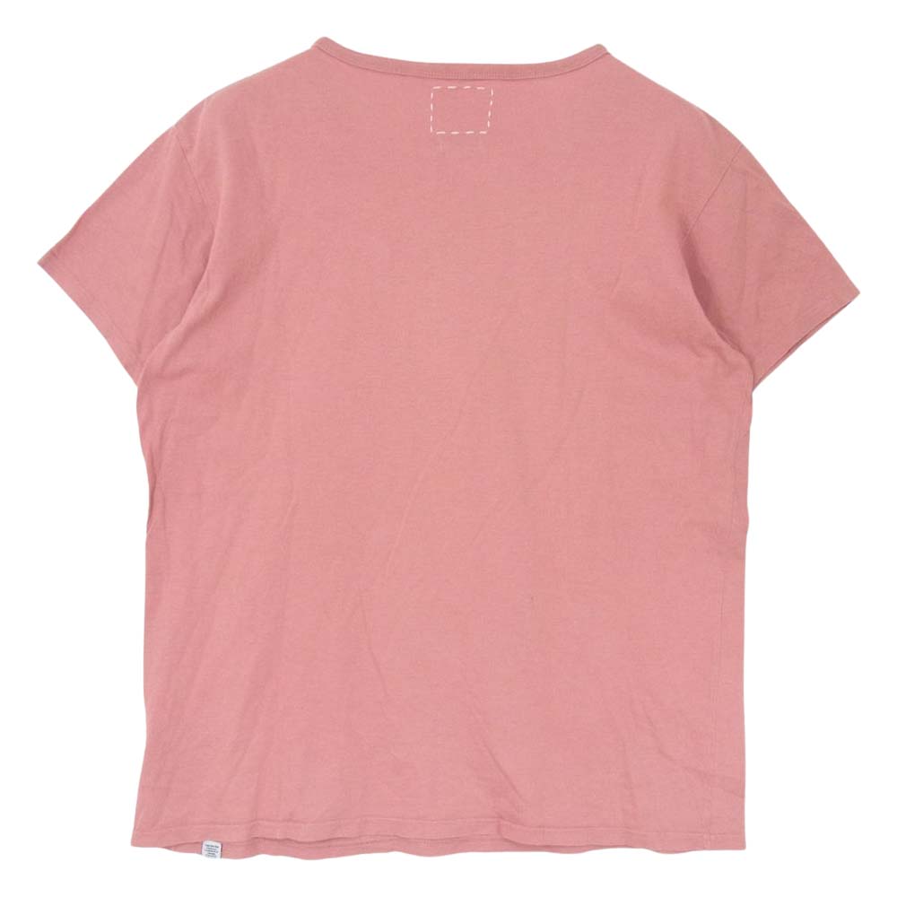 VISVIM ビズビム 12SS 0112205010004 DOUBLE SCOOP CREW S/S LUXSIC ダブルスクープ クルーネック 半袖 Tシャツ ラクシック ピンク系 1【中古】
