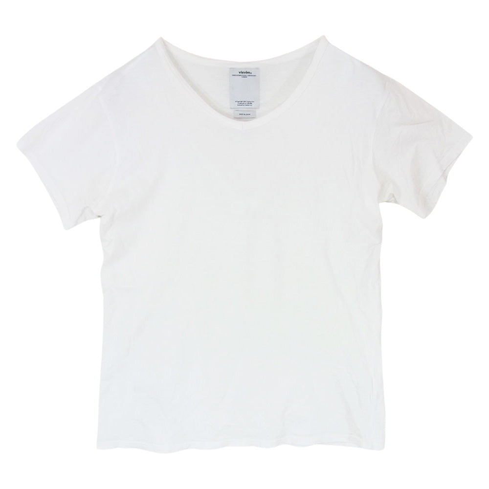 VISVIM ビズビム 12SS 0112105010006 DOUBLE SCOOP V-NECK S/S LUXSIC ダブルスクープ Vネック 半袖 Tシャツ ラクシック ホワイト ホワイト系 1【中古】