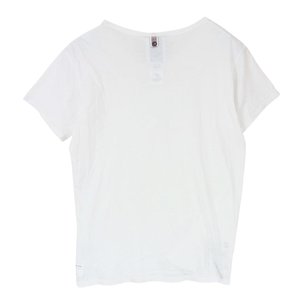 VISVIM ビズビム 12SS 0112105010006 DOUBLE SCOOP V-NECK S/S LUXSIC ダブルスクープ Vネック 半袖 Tシャツ ラクシック ホワイト ホワイト系 1【中古】