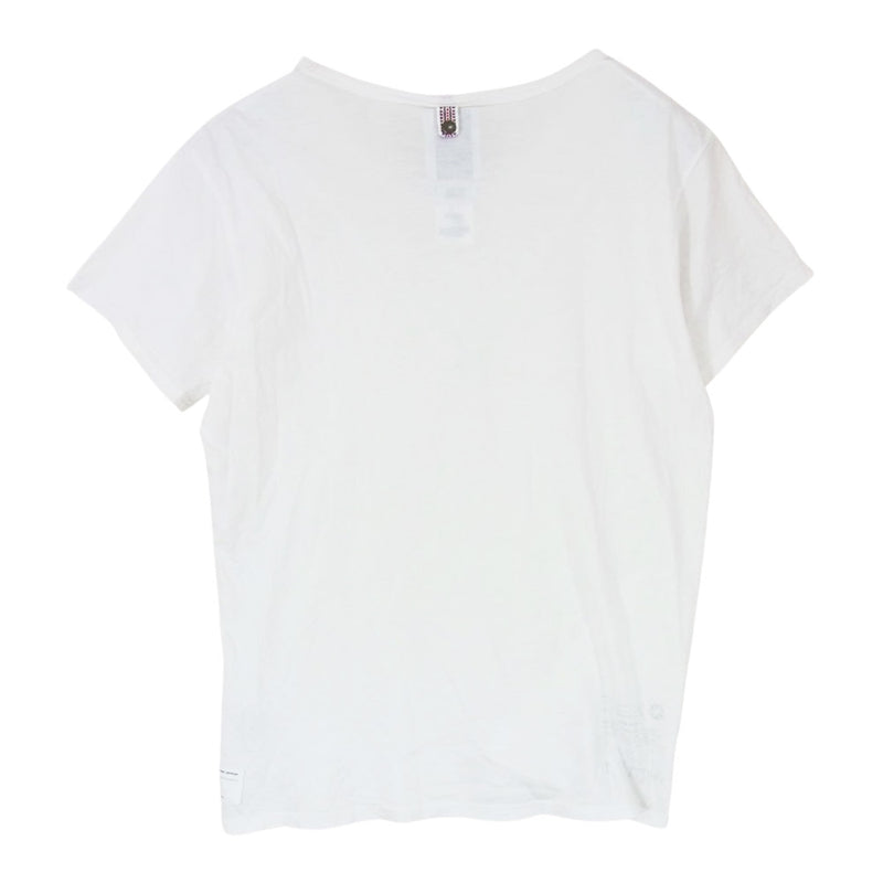 VISVIM ビズビム 12SS 0112105010006 DOUBLE SCOOP V-NECK S/S LUXSIC ダブルスクープ Vネック 半袖 Tシャツ ラクシック ホワイト ホワイト系 1【中古】