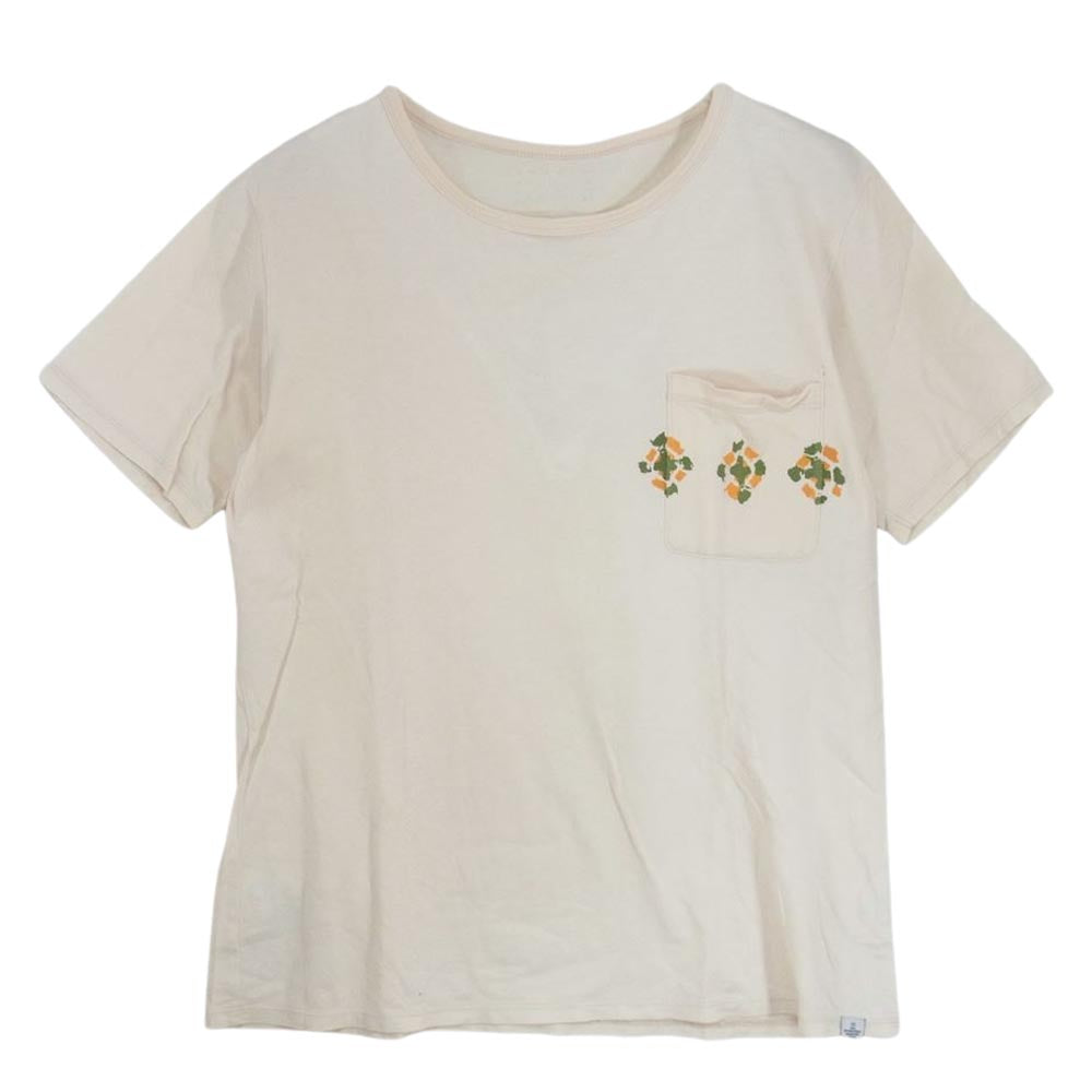 VISVIM ビズビム 13SS 0113105010059 HAUSA POCKET TEE S/S GIZA ハウサ ギザ ポケット 半袖 Tシャツ オフホワイト系 1【中古】