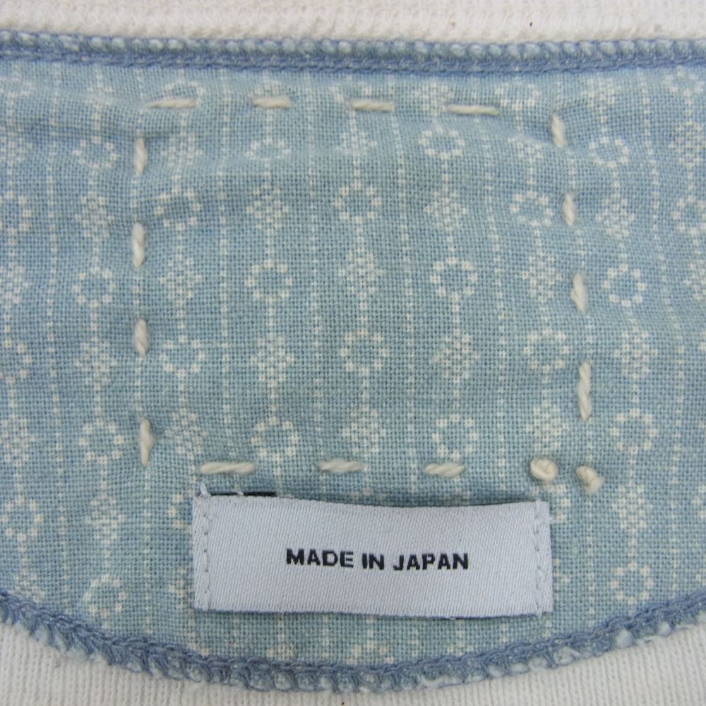 VISVIM ビズビム 13AW 0113205010056 PLAIN VINTAGE HENLEY L/S プレーン ヴィンテージ ヘンリーネック 長袖 ワッフル Tシャツ オフホワイト系 2【中古】