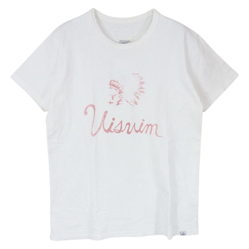 VISVIM ビズビム 0116105010053 ロゴ インディアン プリント 半袖 Tシャツ ホワイト系 1【中古】