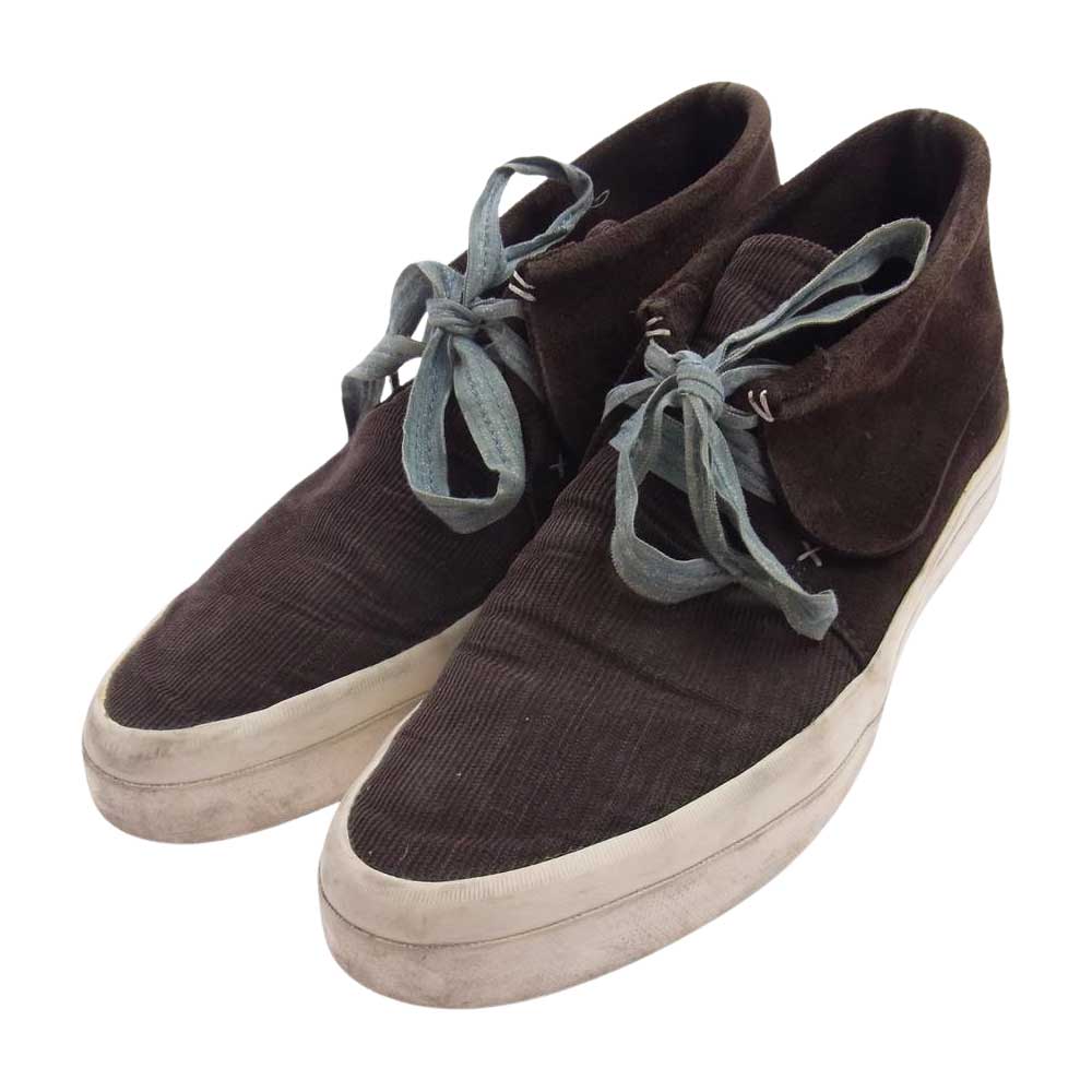 VISVIM ビズビム FLYNT LOW コーデュロイ スエード チャッカ モカシン スニーカー ダークブラウン系 US8.5【中古】