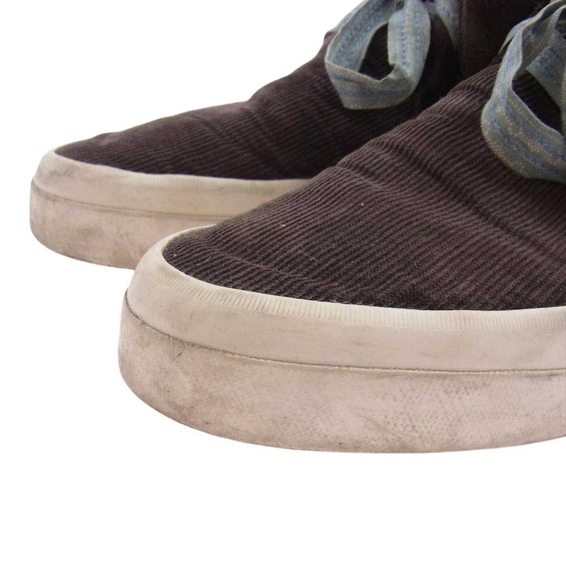 VISVIM ビズビム FLYNT LOW コーデュロイ スエード チャッカ モカシン スニーカー ダークブラウン系 US8.5【中古】