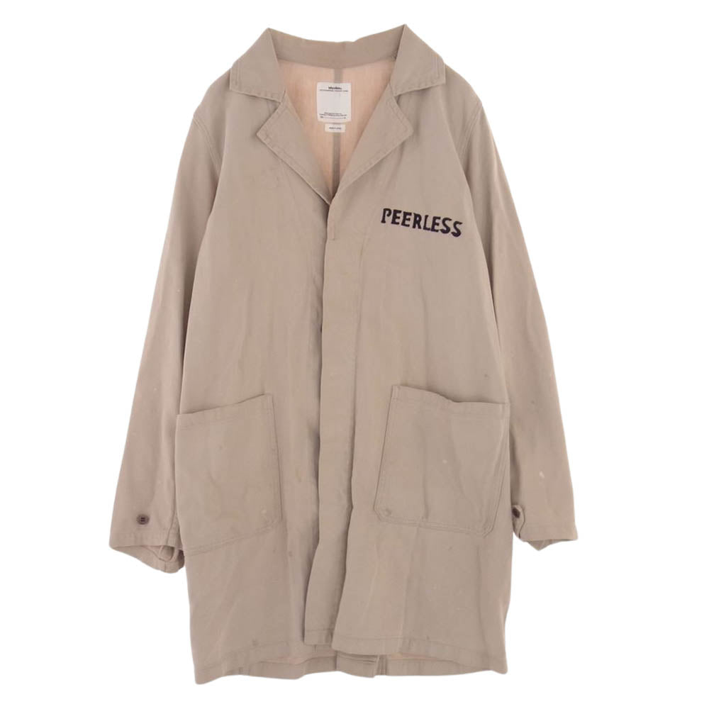 VISVIM ビズビム 18AW 0118205013014 PEERLESS SHOP COAT ピアレス ショップ コート ライトベージュ系 1【中古】