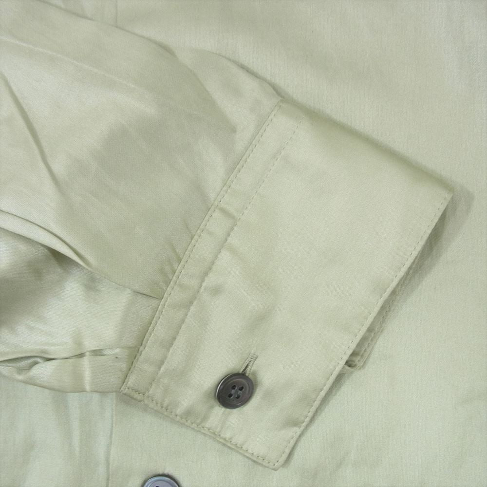 ISSEY MIYAKE イッセイミヤケ 22AW IM23-FJ021-60 2WAY ドッキング バンドカラー 長袖 シャツ ライトグリーン系 2【極上美品】【中古】