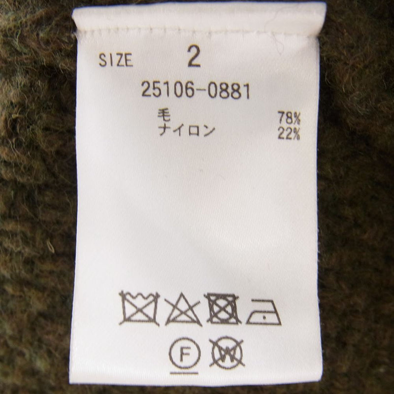 クラネオム 25106-0881　 3D KNIT TOPS ニット トップス セーター ケーブル カーキ系 2【中古】