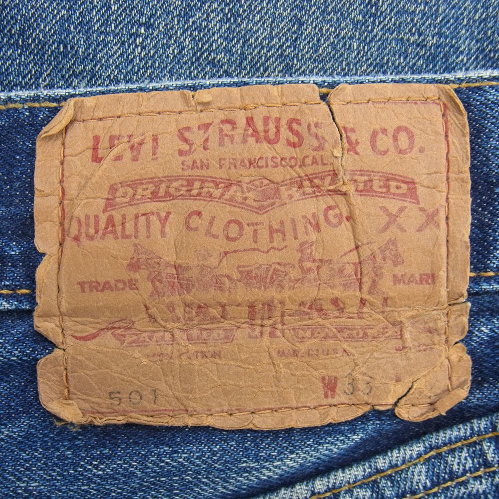 Levi's リーバイス ヴィンテージ 501 66前期 ボタン裏刻印6 紙パッチ BIGE デニム パンツ インディゴブルー系【中古】