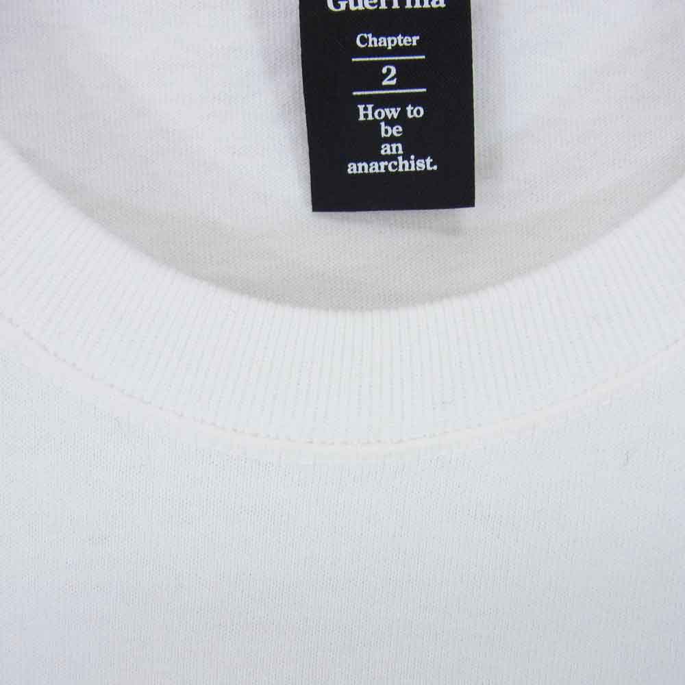 フォーティーパーセント アゲインストライツ Media Guerrilla FPAR ボックスロゴ クルーネック 長袖 Tシャツ ロンT ホワイト系 2【中古】