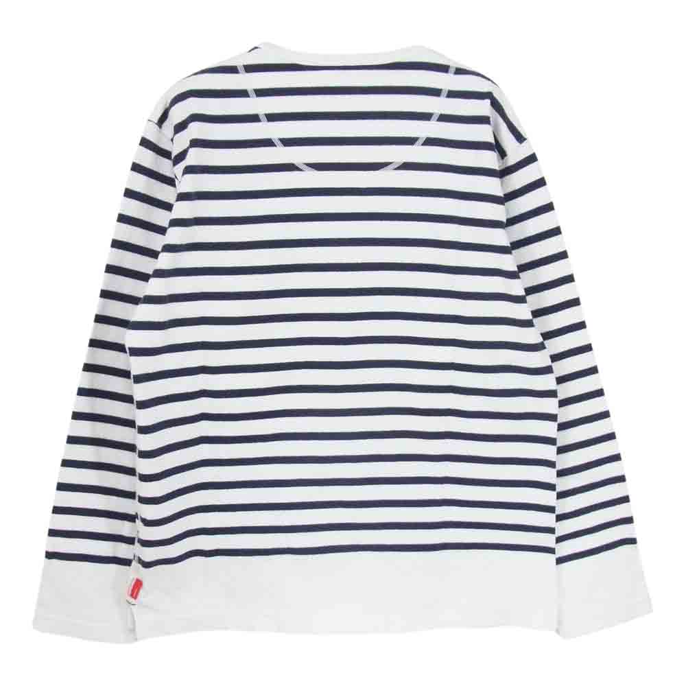 WTAPS ダブルタップス 12AW 122HNDT-CSM05 VASQUE L/S TEE COTTON ボーダー 長袖 コットン Tシャツ バスクシャツ カットソー ブラック系 ネイビー系 2【中古】
