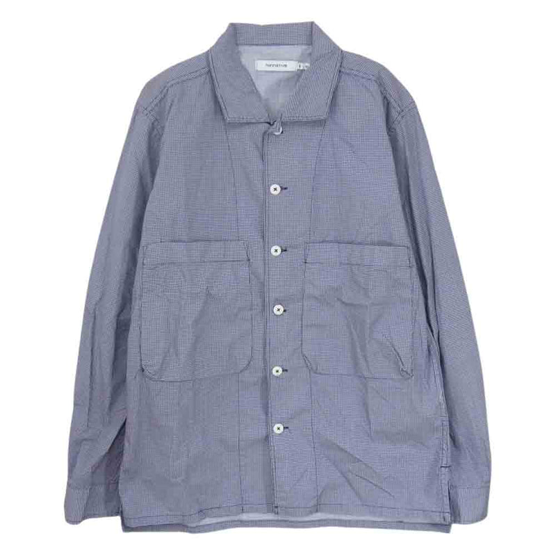 nonnative ノンネイティブ 17SS NN-S3104 TOURIST SHIRT COTTON BROAD GEOMETRICPRINT ツーリストシャツ コットンブロード 幾何学模様プリント ネイビー系 1【中古】